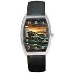 Davids Lighthouse by Ave Hurley - Barrel Style Metal Watch