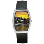 Cabin in the Woods by Ave Hurley - Barrel Style Metal Watch