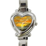 Sunset Of Hope  Heart Italian Charm Watch