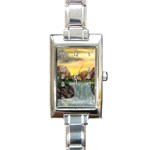 Brenton s Waterfall -  Ave Hurley  Rectangular Italian Charm Watch