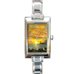Sunset Of Hope  Rectangular Italian Charm Watch