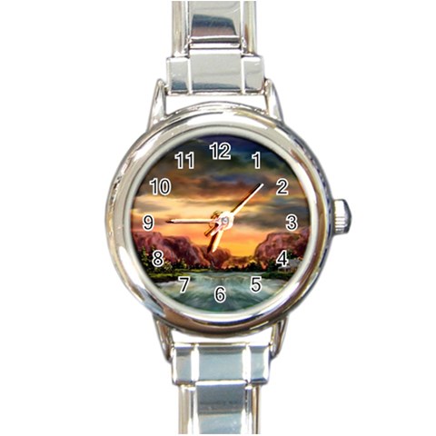 Abigails Hideaway Ave Hurley Ah 001 23   875kb Round Italian Charm Watch from ArtsNow.com Front