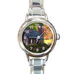 Essex Cottage Lighthouse    Ave Hurley  Ah 001 135 Round Italian Charm Watch