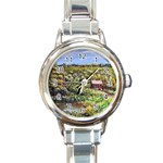  Tenant House In Summer  by Ave Hurley  ArtRave.com/AH-001 Round Italian Charm Watch