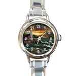 David Bowman Lighthouse Round Italian Charm Watch