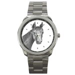 Horse Looking At You by Ave Hurley -  Sport Metal Watch