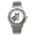 Horse Looking At You by Ave Hurley -  Stainless Steel Watch