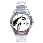Horse Profile by Ave Hurley  -  Stainless Steel Analogue Men’s Watch