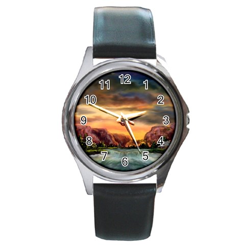 Abigails Hideaway Ave Hurley Ah 001 23   875kb Round Metal Watch from ArtsNow.com Front