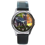 Essex Cottage Lighthouse    Ave Hurley  Ah 001 135 Round Metal Watch