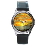 Sunset Of Hope  Round Metal Watch