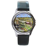  Tenant House In Summer   Round Metal Watch