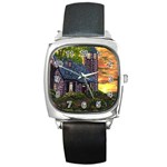 Essex Cottage Lighthouse    Ave Hurley  Ah 001 135 Square Metal Watch