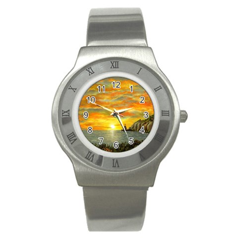 Sunset Of Hope  Stainless Steel Watch from ArtsNow.com Front