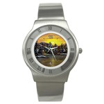 Cabin in the Woods by Ave Hurley - Stainless Steel Watch