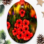Poppies 3 -  Ave Hurley -  Ornament (Oval)
