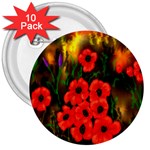 Poppies 3 -  Ave Hurley -  3  Button (10 pack)