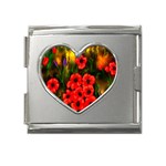Poppies 3 -  Ave Hurley -  Mega Link Heart Italian Charm (18mm)