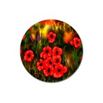 Poppies 3 -  Ave Hurley -  Magnet 3  (Round)