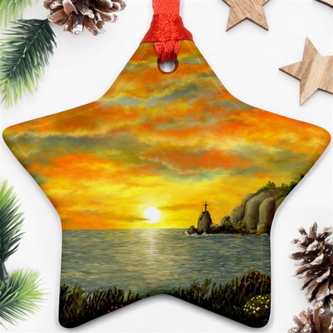 Sunset Of Hope  Ornament (Star) from ArtsNow.com Front