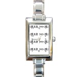 Coffeeteabooksong Rectangular Italian Charm Watch