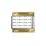 Coffeeteabooksong Gold Trim Italian Charm (9mm)