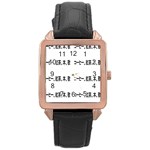 Coffeeteabooksong Rose Gold Leather Watch 