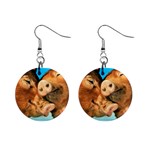 Pigs Hogs 1  Button Earrings