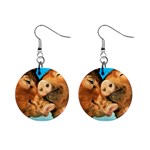 Pigs Hogs 1  Button Earrings