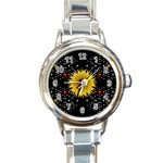 Simple Nature Round Italian Charm Watch