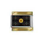 Simple Nature Gold Trim Italian Charm (9mm)