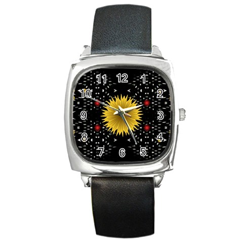 Simple Nature Square Metal Watch from ArtsNow.com Front