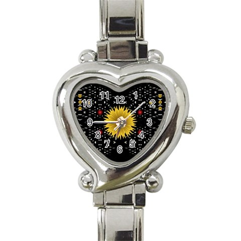 Simple Nature Heart Italian Charm Watch from ArtsNow.com Front
