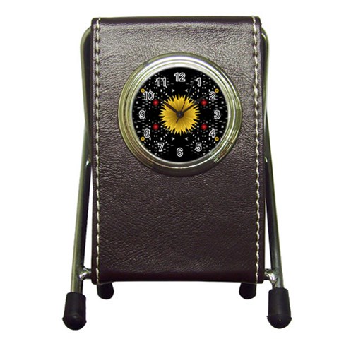 Simple Nature Pen Holder Desk Clock from ArtsNow.com Front