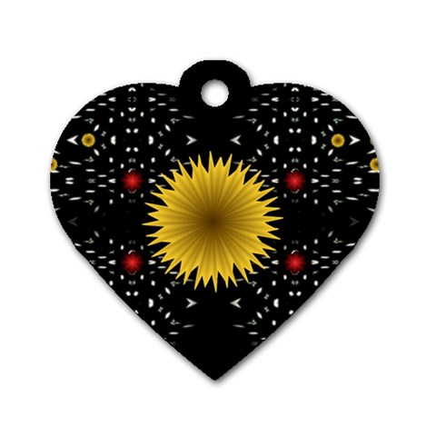 Simple Nature Dog Tag Heart (One Side) from ArtsNow.com Front