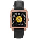 Simple Nature Rose Gold Leather Watch 