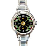 Dandelion Love Round Italian Charm Watch