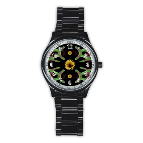 Dandelion Love Men s Stainless Steel Round Dial Analog Watch from ArtsNow.com Front