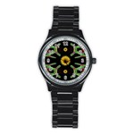 Dandelion Love Men s Stainless Steel Round Dial Analog Watch