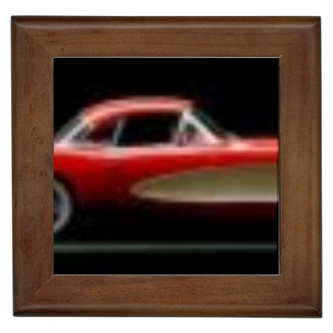 red corvette Framed Tile from ArtsNow.com Front