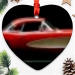 red corvette Ornament (Heart)