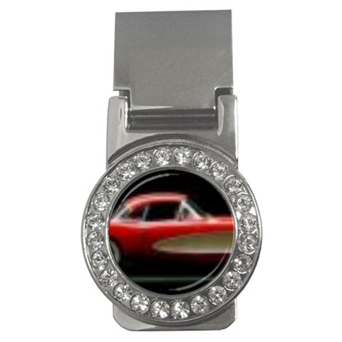 red corvette Money Clip (CZ) from ArtsNow.com Front