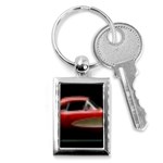 red corvette Key Chain (Rectangle)