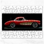 red corvette Jigsaw Puzzle (Rectangular)