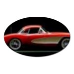 red corvette Magnet (Oval)