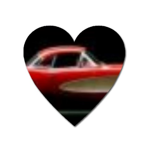 red corvette Magnet (Heart) from ArtsNow.com Front