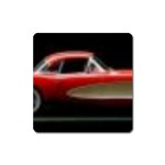 red corvette Magnet (Square)