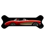 red corvette Magnet (Dog Bone)