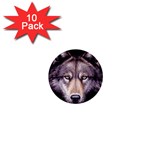 wolf 1  Mini Button (10 pack) 