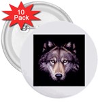 wolf 3  Button (10 pack)